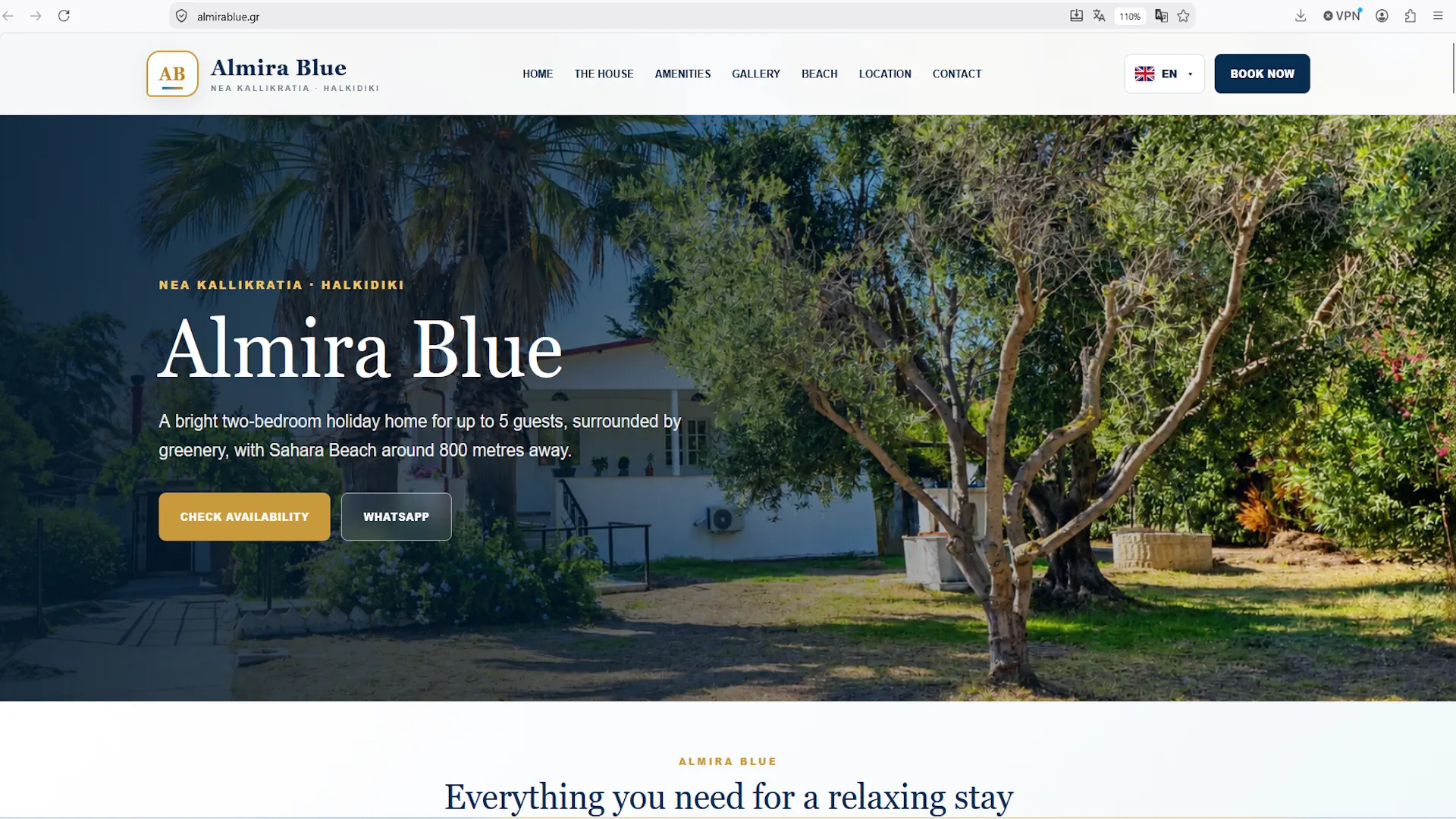 Almira Blue website preview