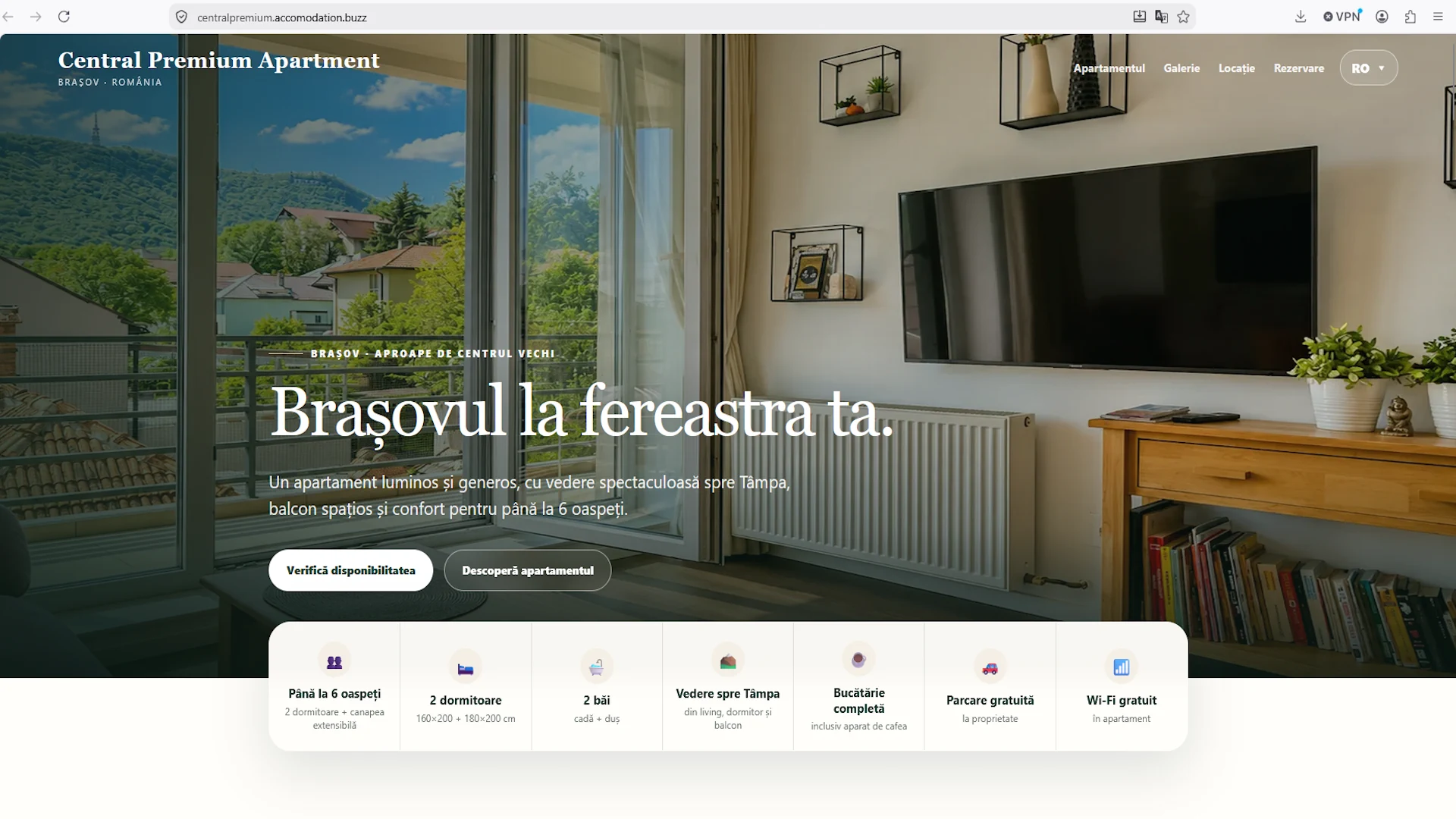 Central Premium Apartment website preview